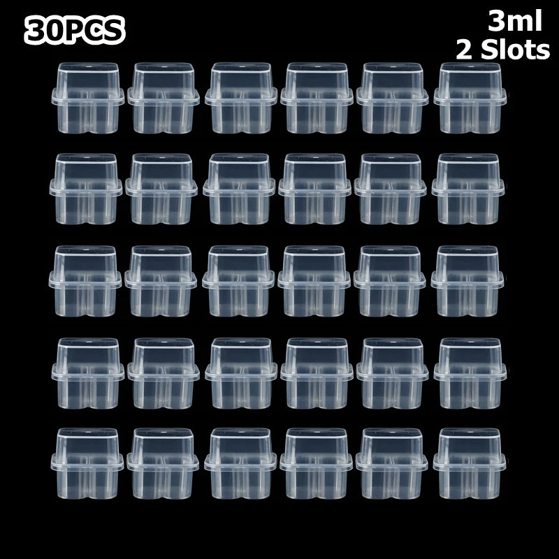 3/5/7/10ML Vial Storage Box 2/10/24 Grids Peptide Freezer Tube Container Refrigerator Organizer Plastic 3ml Vial Box Stackable
