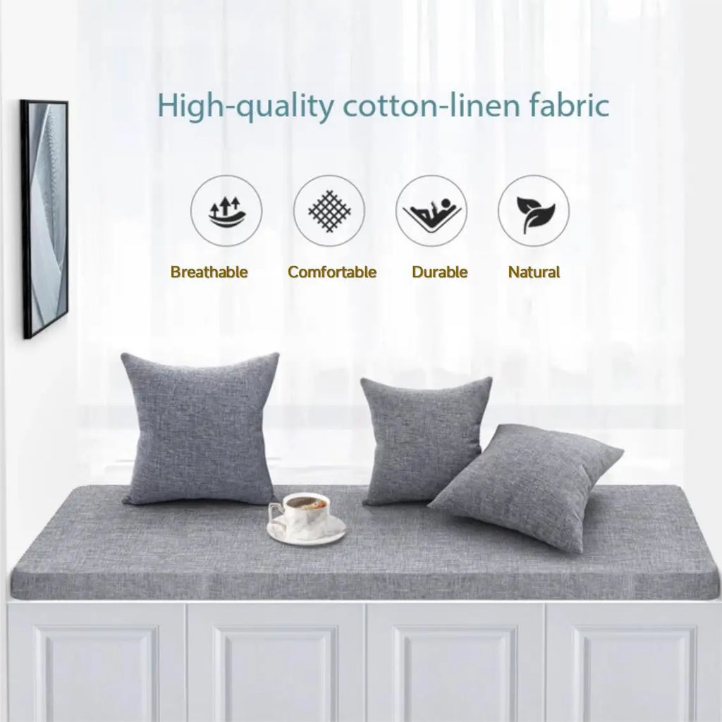 Custom Bench Cushions Chair Seat Sofa Pillow Bay Window Cushion Indoor /Outdoor Cushions for Garden Bench Seat Swing Backseat