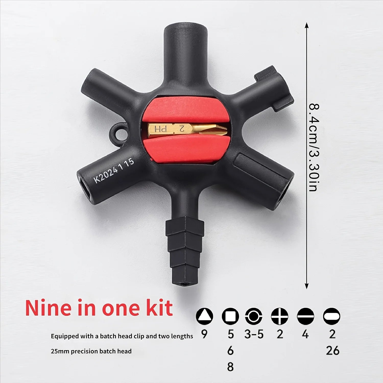 9 in 1 Distribution Cabinet Key Wrench High Torque Universal Electrical Key Wrench Electrical Specialized Power Utility Wrench