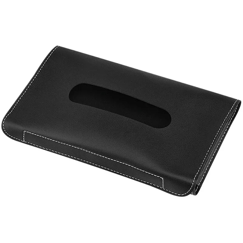 1Pc Car Tissue Boxes Universal Auto Sun Visor Dash-Mounted Board Armrest Tissue Mask Storage Box Holder Car Accessories Interior