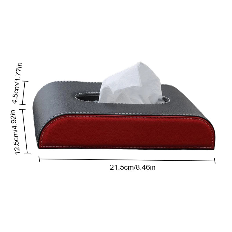 The new soft leather car tissue box, car armrest pumping box, container, towel, napkin holder, paper holder, storage bag