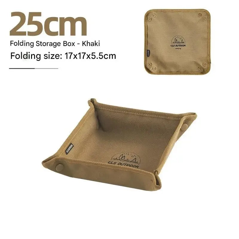 Outdoor Camping Storage Tray Home Travel Storage Box Camping Portable Folding Table Stacked Square Clutter Storage Tray