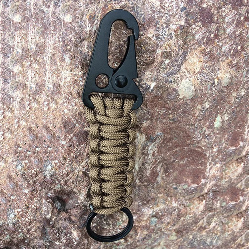 Outdoor Paracord Rope Keychain EDC Survival Kit Cord Lanyard Military Emergency Key Chain For Hiking Camping 5 Colors Wholesale