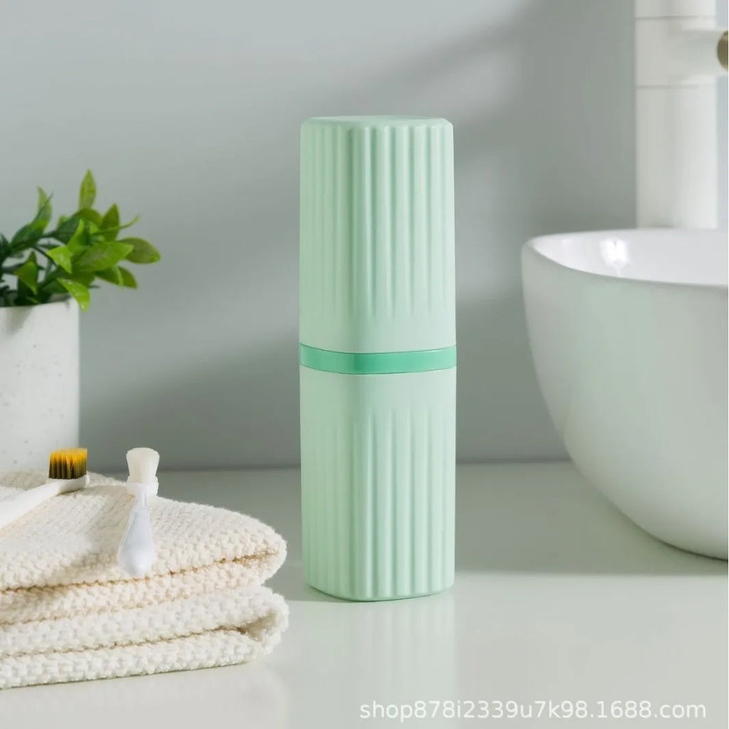 Travel toothbrush storage box, portable washbasin, toothbrush holder, toothpaste container, travel mouthwash cup set