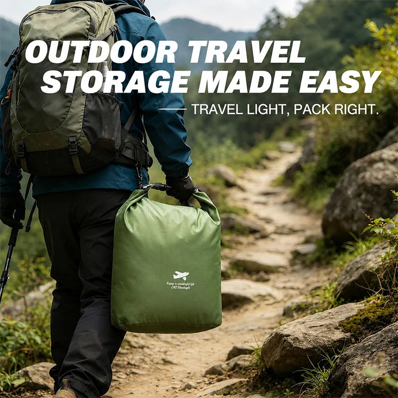SEAMETAL Multifunctional Outdoor Folding Bag Waterproof 420D Oxford Dry Bag Large Capacity for Hiking Swimming Trekking Storage