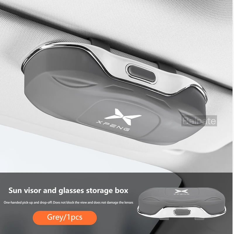 Car Glasses Box Sun Visor Glasses Holder For XPENG G6 P7 G9 MONA M03 G3 P5 2025 Shock-proof Eyeglasses Storage Case Accessories