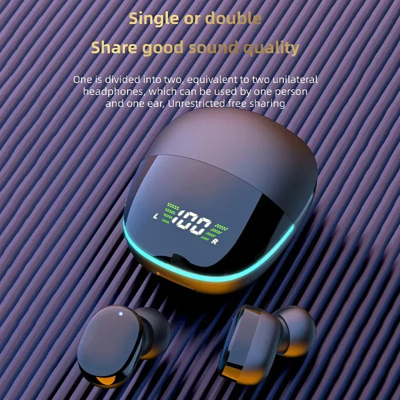 TWS G9S Bluetooth Earphones Wireless Headphones HiFi Headset Waterproof Noise Reduction Sports Earbuds With Mic For Smartphones