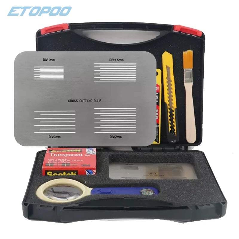 ETOPOO SISI SET Cross Cutter Adhesion Tester Cross-Cut Tester Kit Including 1mm/2mm Blades