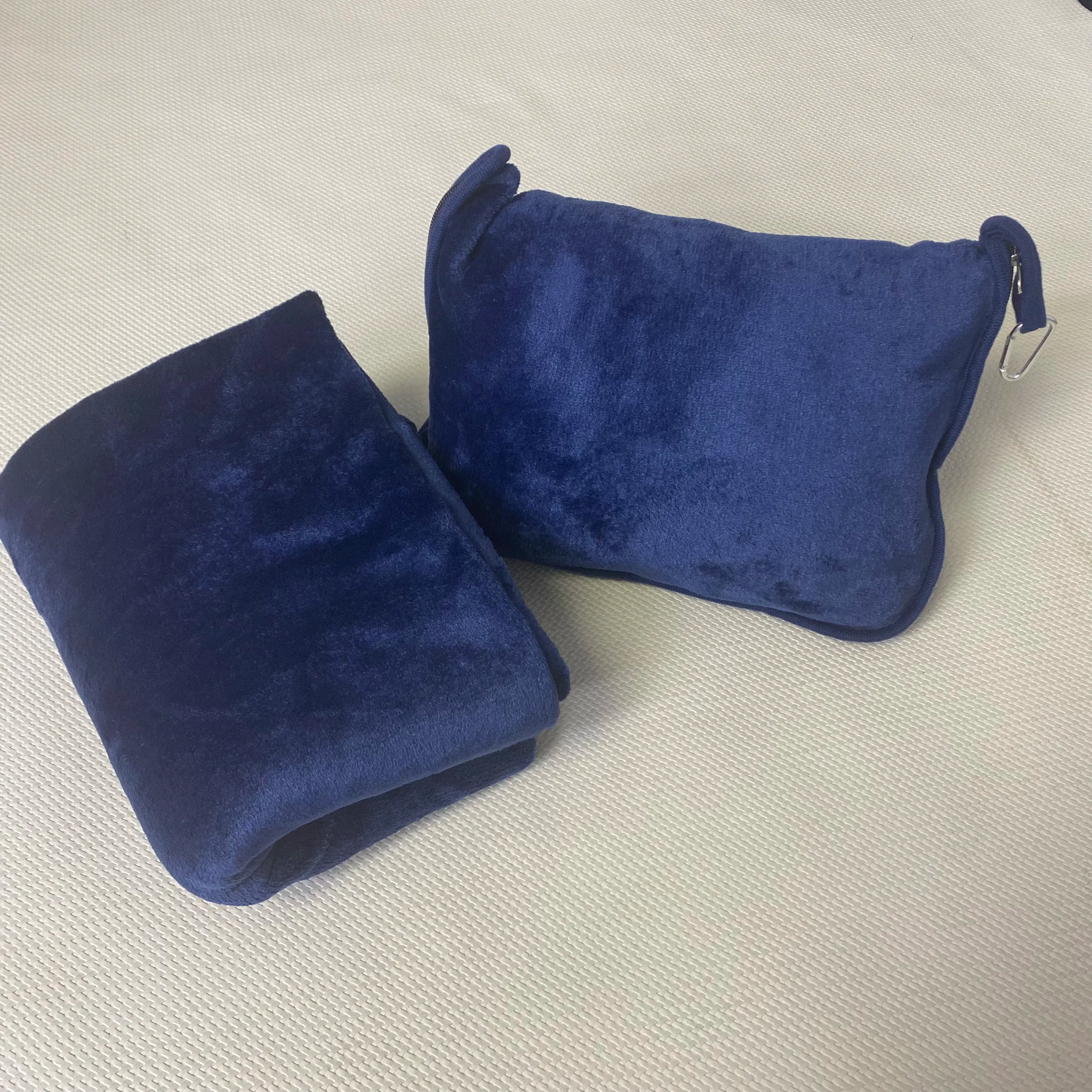 Portable Two-In-One Travel Blanket, Airplane Blanket, Pillow Cushion Blanket, Multifunctional Foldable Blanket