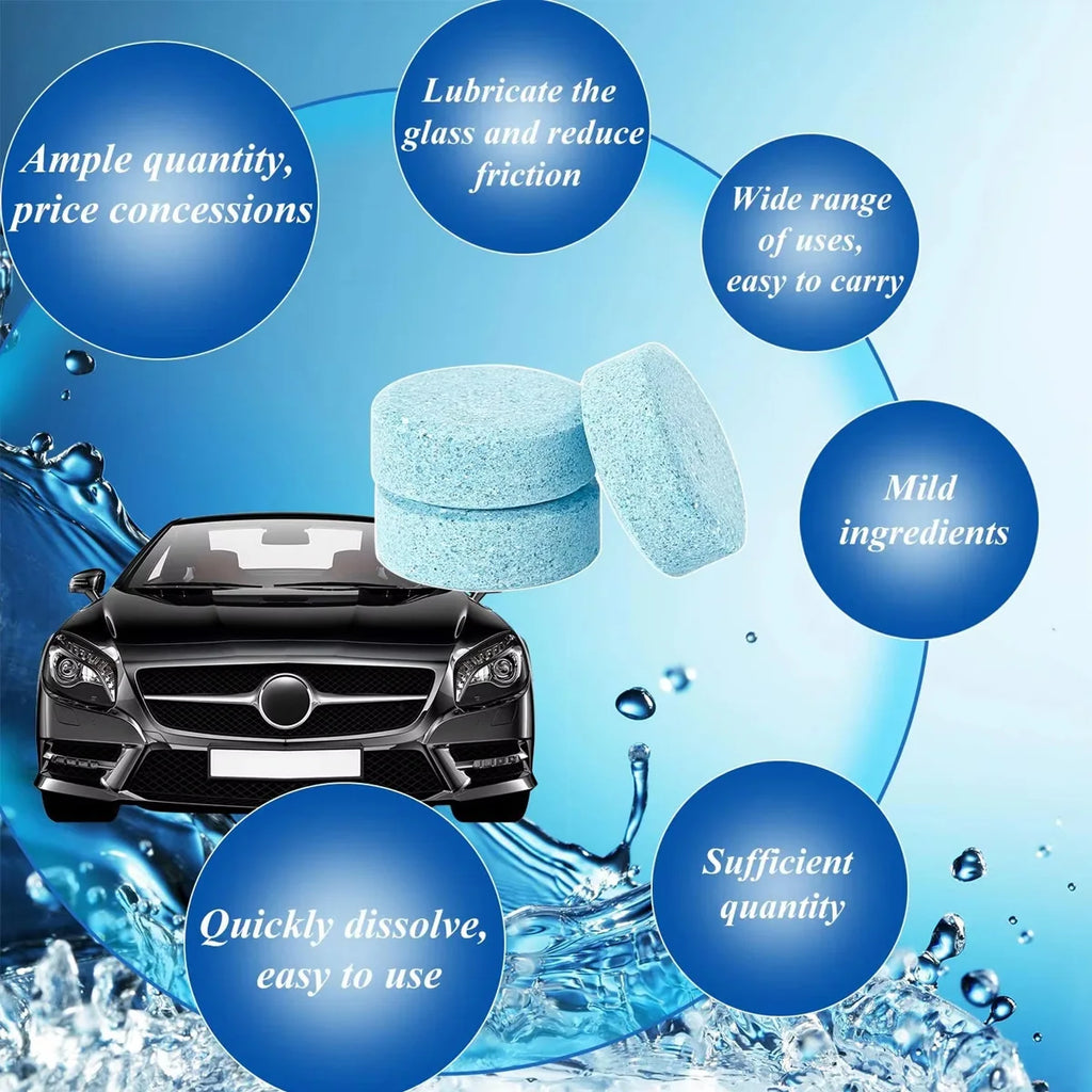 10/20/30/50/100PCS Car Cleaning Effervescent Sheet Suitable For Car Kitchen Windows Windshield Washer Concentrate Sheet