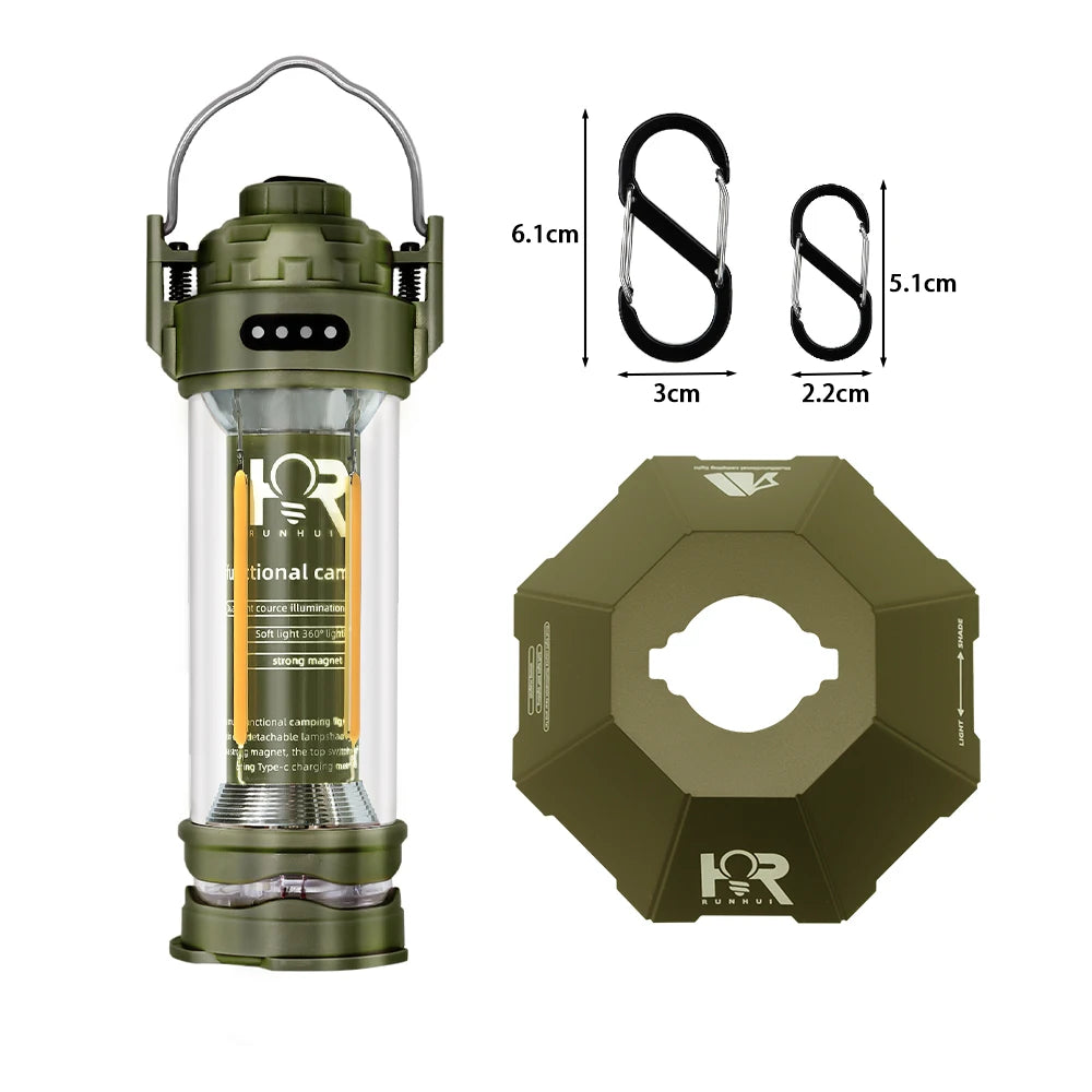 DOTWISE 3000mAH Camping Portable Retro Lantern Camping Lighthouse Tent Light Lantern Decor Waterproof Outdoor Atmosphere lights