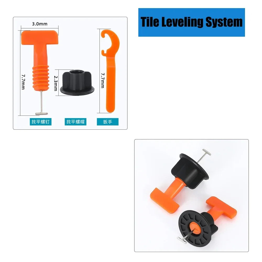 11-1202PCS Floor Ceramic Tile Leveling System Clips Set Leveler Adjuster Tile Wall Laying Tools Locator Spacer Construction Tool