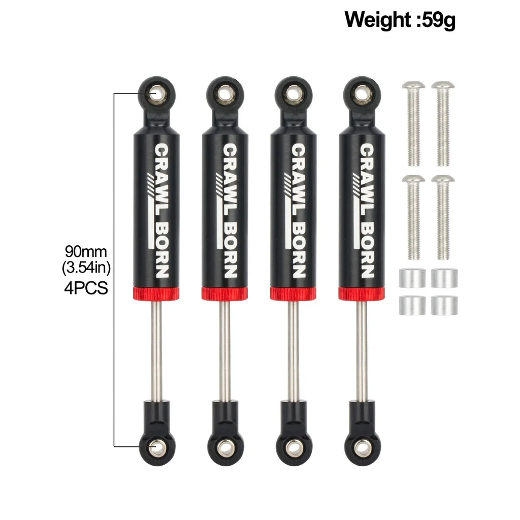 1/10 RC Crawler 4pcs Shock Absorber 70/80/90/100/110mm Metal Spring Suspension for Axial SCX10 TRX4 D90 Capra Redcat 90046