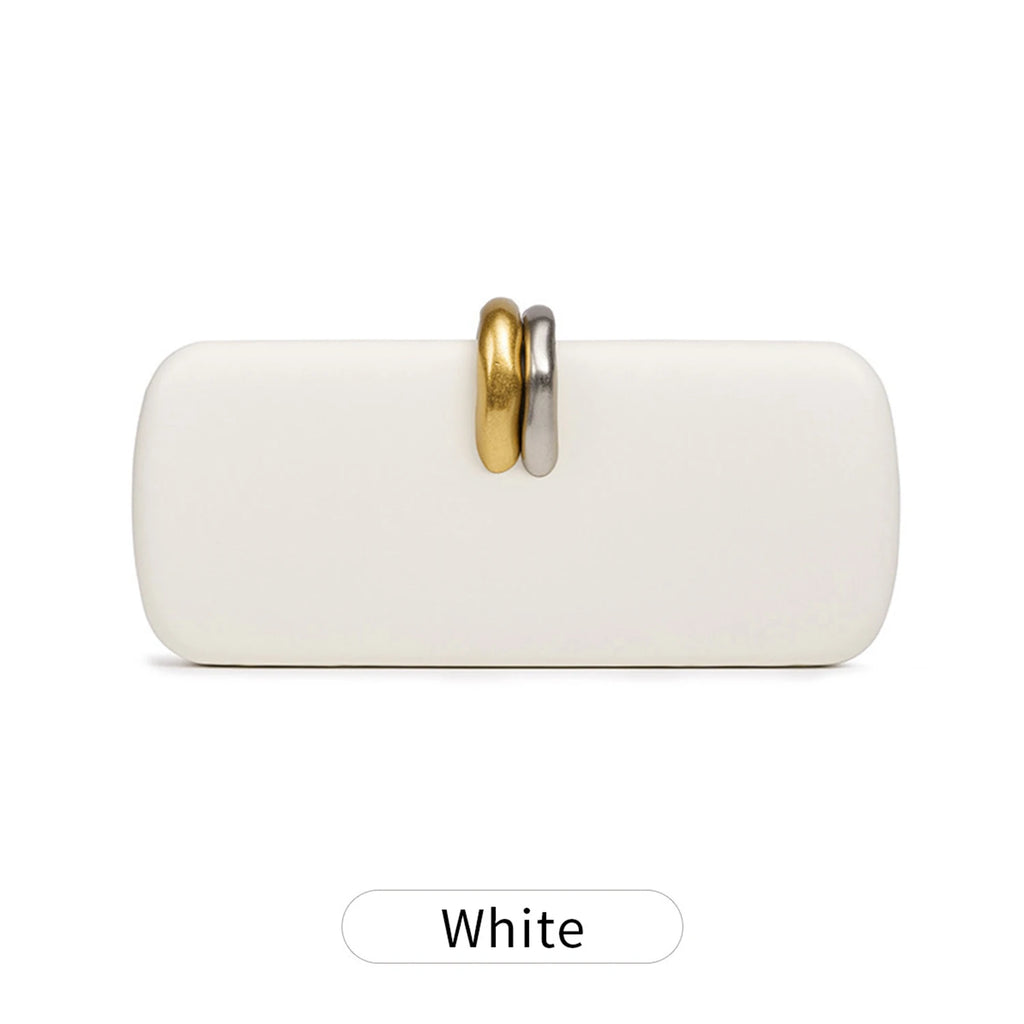 Fashion Women Handbag high-end metal double ring buckle design Evening Bag for Weddings,Parties,dance party Ladie’s CrossbodyBag