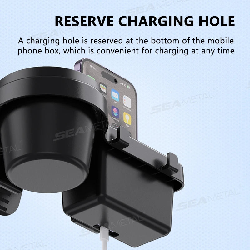 BLALION Car Cup Stand Phone Holder Mount Tray Side Door Window Storage Barrel Pocket Hanging Storage Rack Interior Accessories