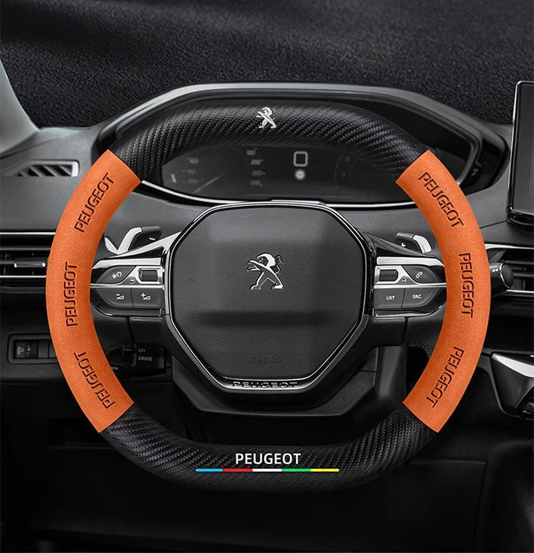 Car Steering Wheel Cover For Peugeot 106 107 108 206 207 208 301 307 308 406 407 408 508 607 2008 3008 4008 5008 GT RCZ Rifter