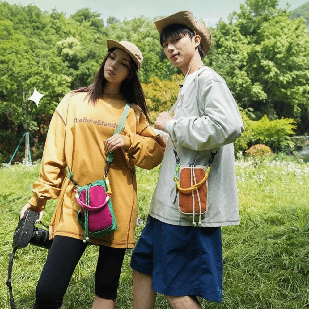 Fashion Simple Water Bottle Bag Colorful Large Capacity Phone Bag Waterproof Portable Crossbody Bag Outdoor Carrying