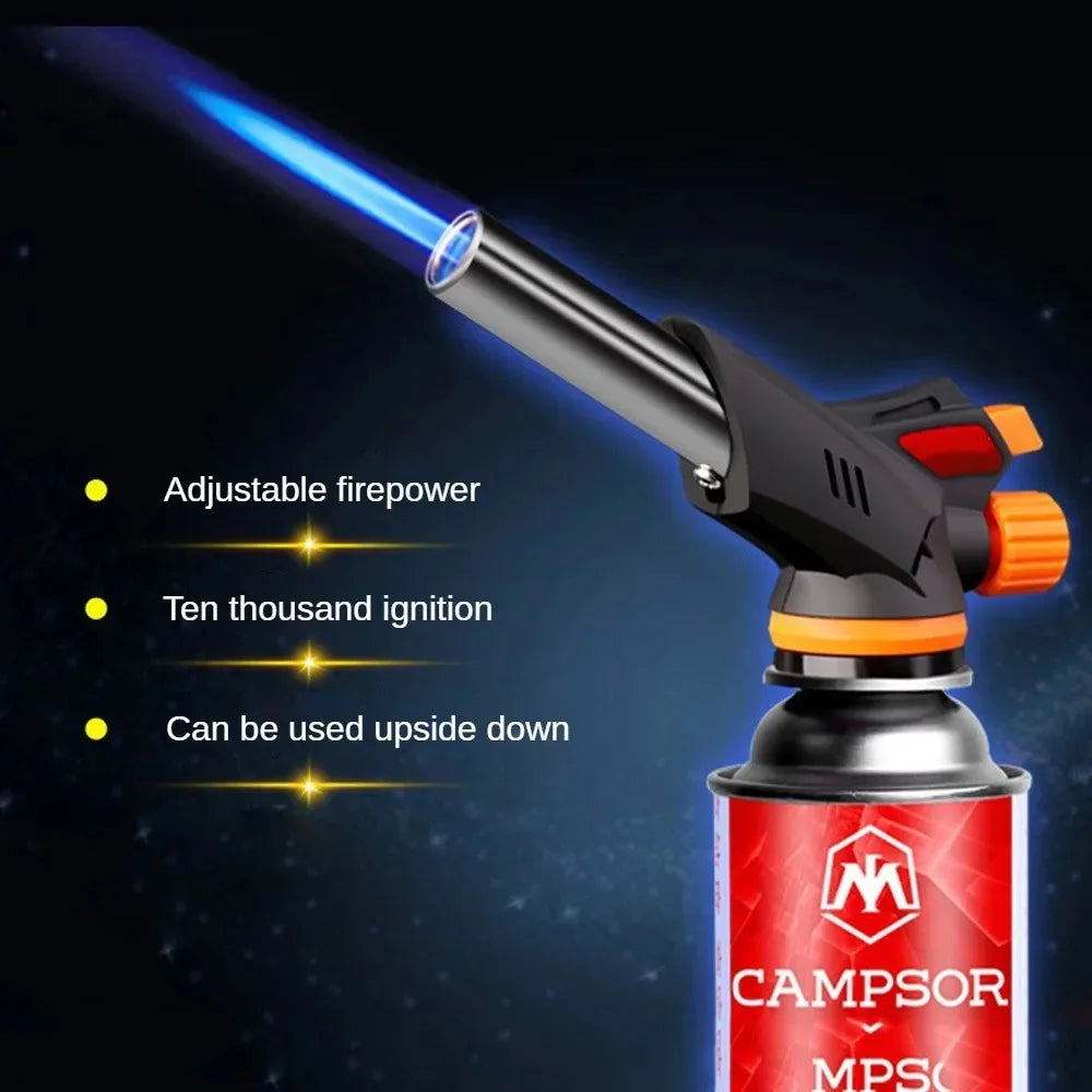 Welding TorchGas Flame Gun Burner Nozzle Flamethrower Butane Burner Outdoor Camping BBQ Brazing Torch Kitchen Cooking Burner