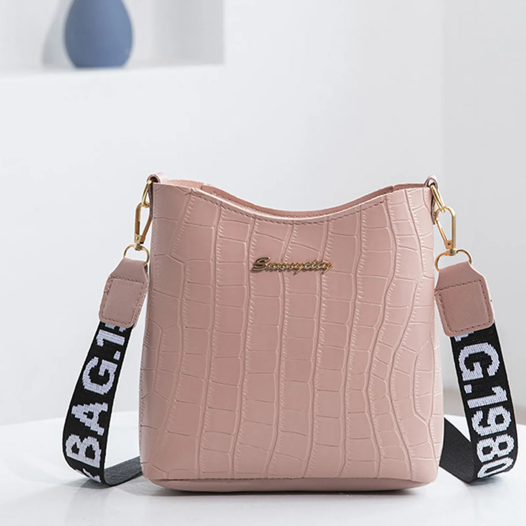 New Women'S Classic Shoulder Handbag Multi-Functional Fashion Crossbody Bag Wide Shoulder Strap Mini Pu Leather Mobile Wallet