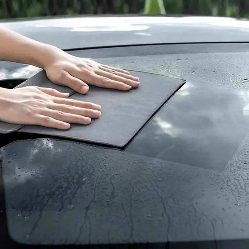 1pcs Suede Car Cleaning Towel Thickened Absorbent Lint-free Double-sided Glass Wiping Cloth for Auto Home Cleaning