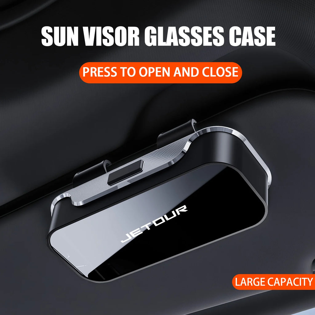 For Jetour ST T2 T3 X70 X70SM X95 DASHING Traveler Car Visor Sunglasses Glasses Case Glasses Holder Clip Box Car Lenses Holder
