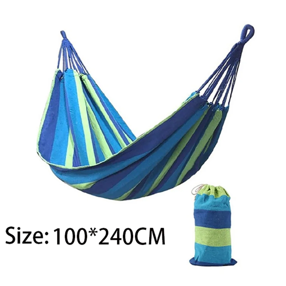 Double Hammock 2 Person Canvas Cotton Hammock with Tree Straps for Patio Garden Backyard Outdoor and Indoor Wholesale