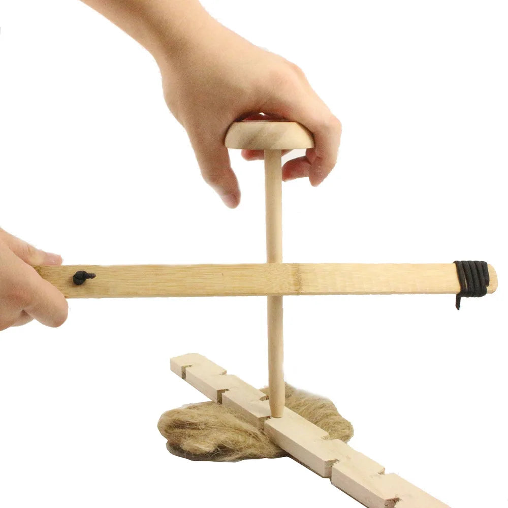 Bow Drill Friction Fire Starter Portable Wood Make Fire Drilling Tool Kit Outdoor Survival Camping Hiking Emergency Tools