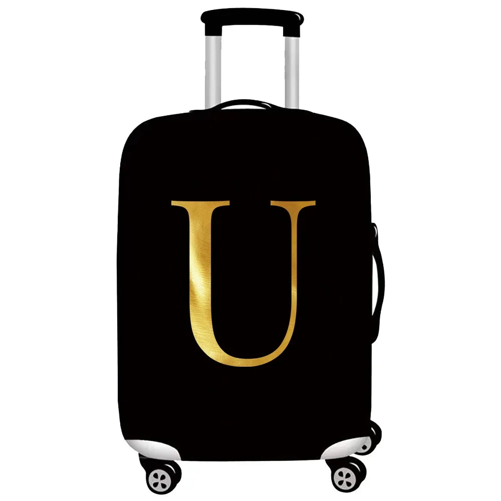 Luggage Cover Stretch Fabric Suitcase Protector Baggage Dust Cover Suitable 18-32 Inch SuitcaseTravel Organizer letter Series
