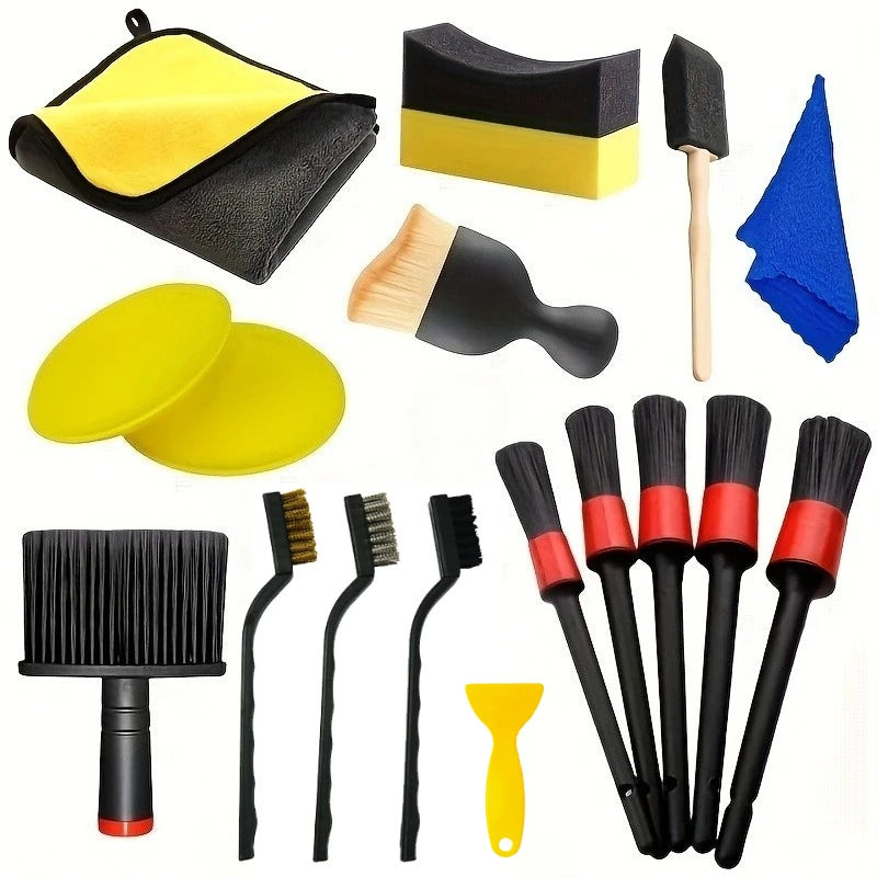 New Car Cleaning Care Set dust brush cleaning brush sponge brush, waxing sponge car wash cloth