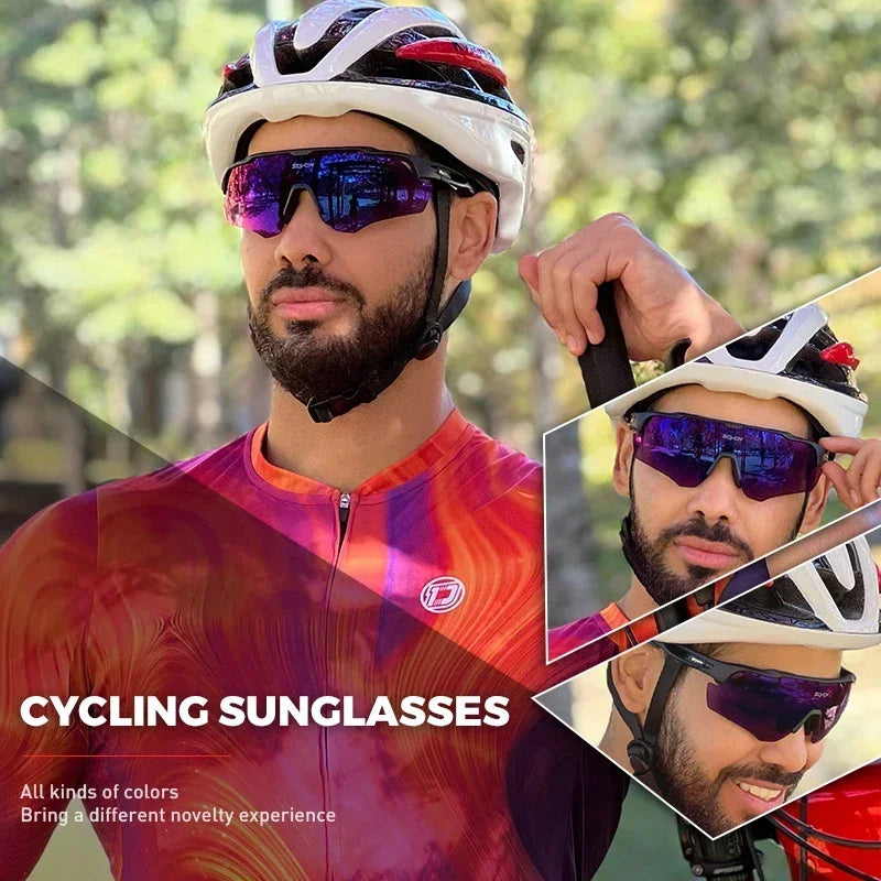 2026 SCVCN New Photochromic Hiking Eyewear Cycling Sunglasses Fashion MTB Glasses Bicycle UV400 Cycle Bike Goggles for Men Women