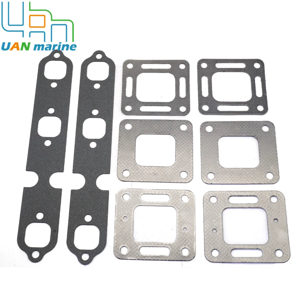 32-44348001 Exhaust Wet Joint Manifolds Exhaust Bellow Kit With Gasket Kits For MerCruiser V6 175 205  27-99757 27-863724 863726