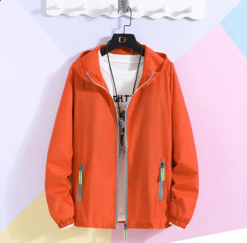 Men Women Teens Quick Dry Anti-UV Thin Ultra-Light Reflective Camping Hiking Fishing Running Jacket Skin Coat Windbreaker S-7XL