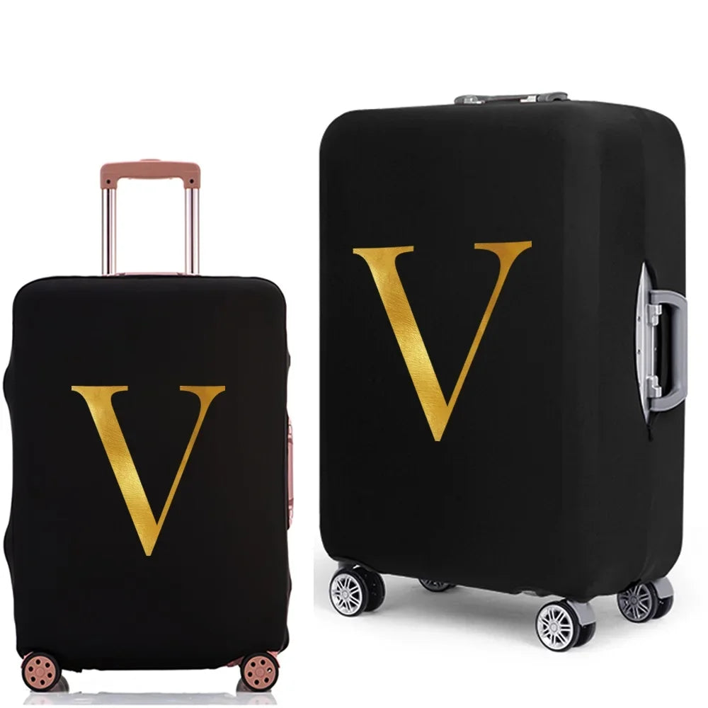 Letter Print Luggage Cover Thicker Suitcase Protective Case Trunk Case Apply Elastic Dust Case for 18" To 32" Travel Accessories