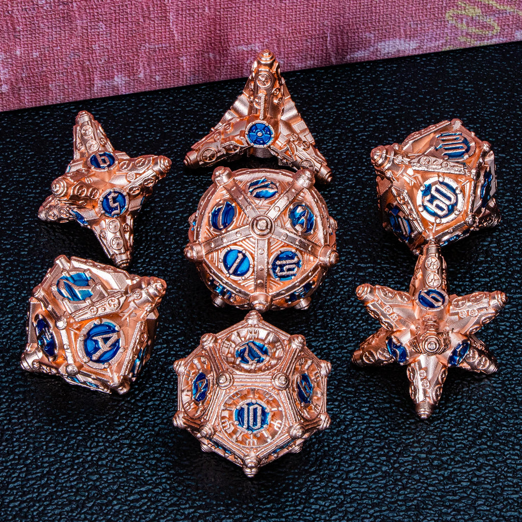Metal DND Dice Set D&D Polyhedral Dice for Dungeon and Dragon D and D Dice Set RPG Role Playing Games D20 D12 D10 D8 D6 D4