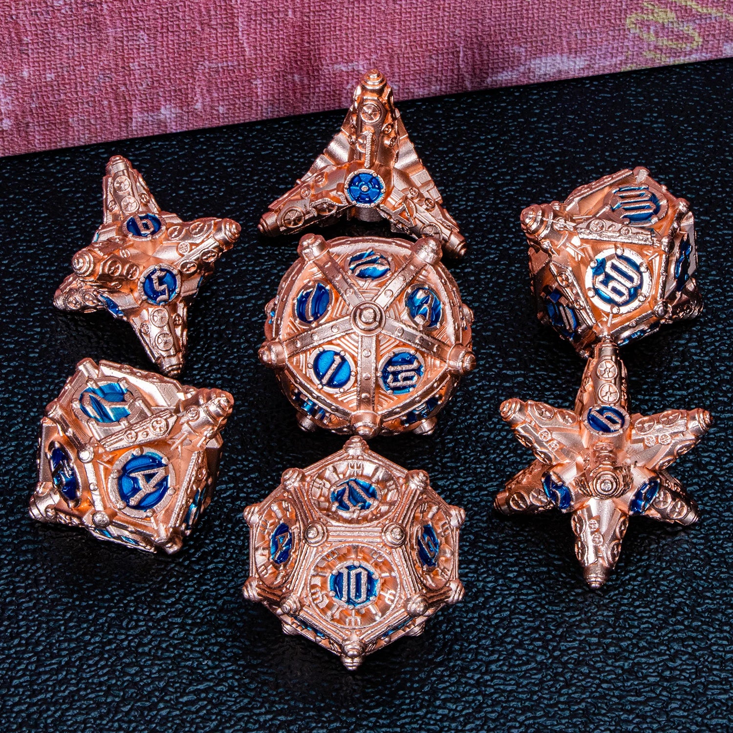 Metal DND Dice Set D&D Polyhedral Dice for Dungeon and Dragon D and D Dice Set RPG Role Playing Games D20 D12 D10 D8 D6 D4