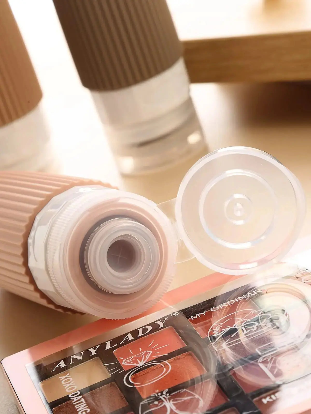 Travel Toiletry Bottles 【8Pcs】Set, 3 Ounces (about 85 Grams), Travel Toiletry Containers, Leak-Proof Squeezable Silicone Travel Essential Cream Jars. 【Travel】Seasonal and 【Ship and Plane】Travel Essentials