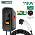 IPENGEN 11KW EV Charger Station Type2 16A 3Phase Electric Car Charger EVSE Wallbox Charging Set Charging Time WIFI APP Control