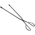 Coal Extended Fire Tongs Campfire Accessories Camping Grey Iron Fireplace Heavy Duty