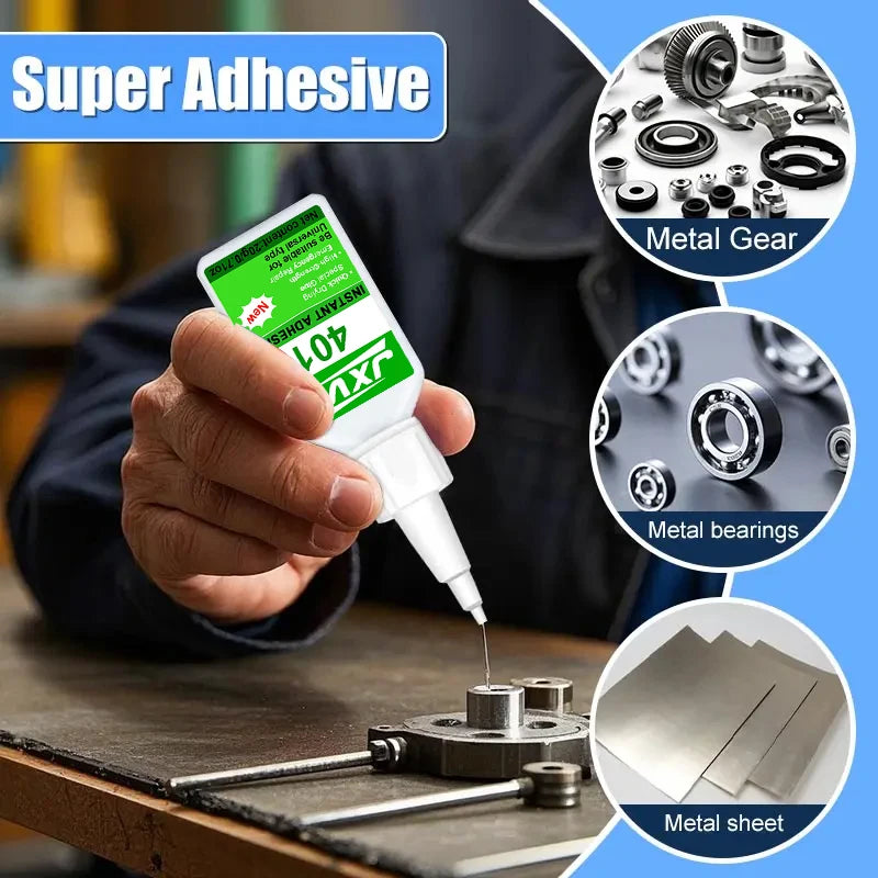 8pcs 401 Super Strong Instant Glue Universal Glue Powerful Instant Glue for Resin, ceramics, Metal and glass Quick Dry 0.7oz