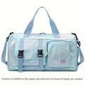 Large Capacity Women'S Nylon Travel Duffel Bag,Weekender Gym Tote with Shoe Compartment, Versatile Sports & Fitness Carry-On