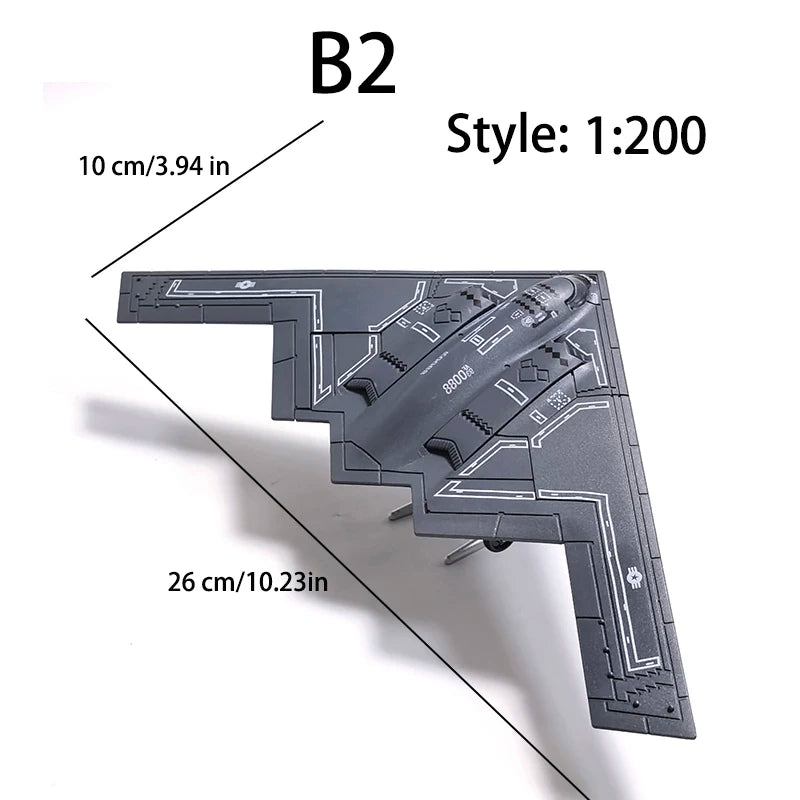 Assembly Toy Plane Model B-2 Er F22 A10 SU57 Fighter AH-64 Helicopter Aircraft Building Blocks Toy Military Collection Gift
