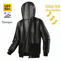 Outdoor Hiking Summer UPF50+ UV Sun Protection Skin Coats Men's Running Ultra-Light Hooded Outwear Breathable Casual Jackets