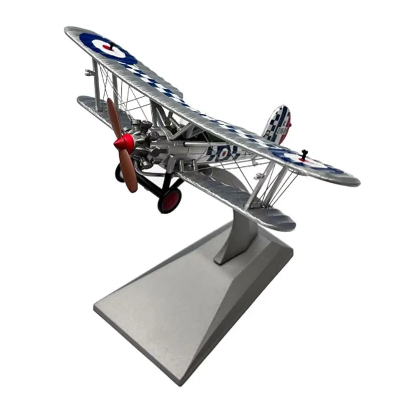 1:72 British Royal Air Force K-2159 Bristol Bulldog Biplane Propeller Fighter Diecast Metal Airplane Plane Aircraft Model Toy