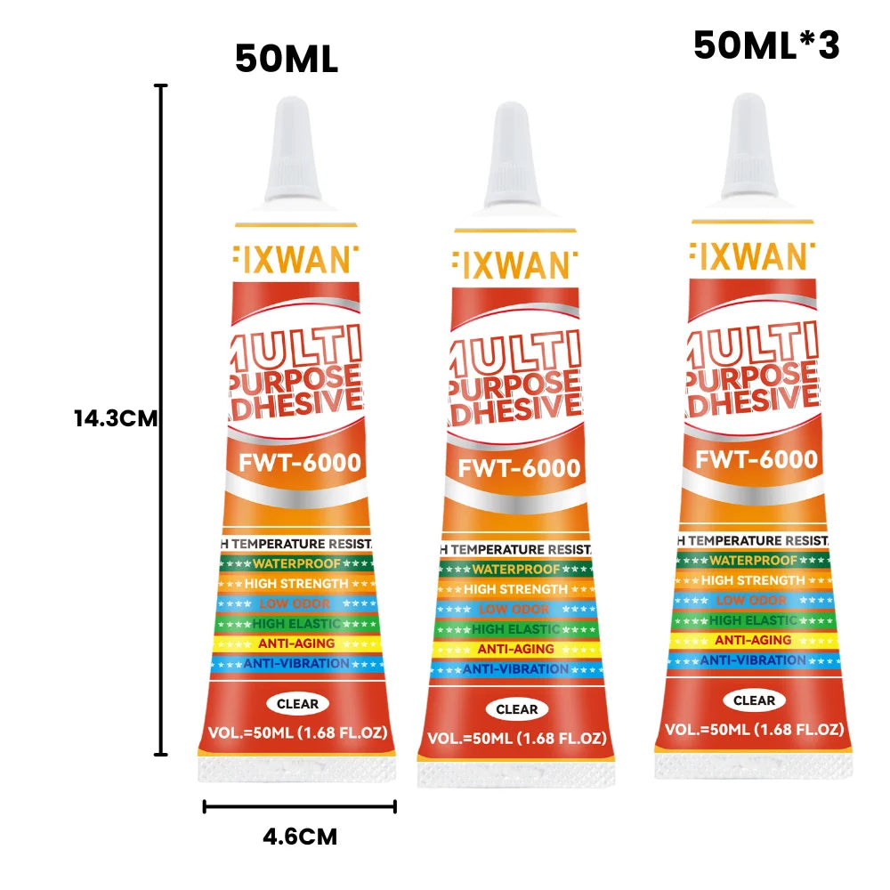 Car Logo Sticking Glue, Waterproof Heat Resistant Adhesive, Fit for Chrome Metal, ABS, Acrylic Car Badge & Interior Parts