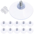 20Pcs Suction Cups Screws Clear M5 Metal Nut Stable Adhesion Easy Install for Glass Table Window Bathroom Kitchen Aquarium