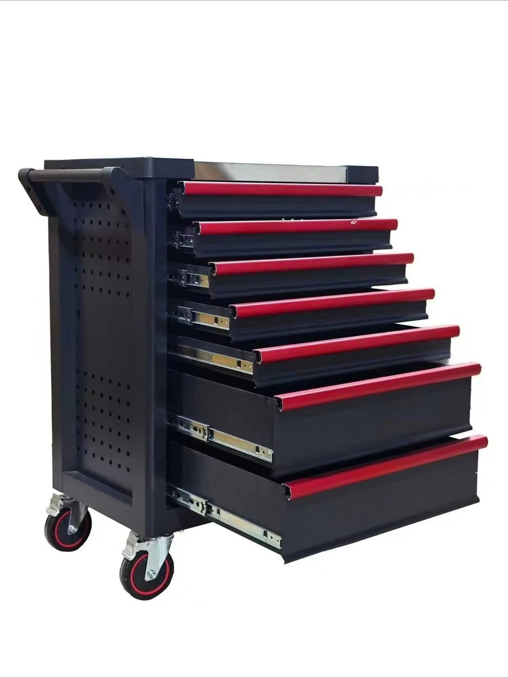 420 Pcs Lockable Metal Tool Box Sets Mechanic Rolling Cabinet Trolley 150kg Capacity 5 Inch Wheels Portable Workshop/Garage