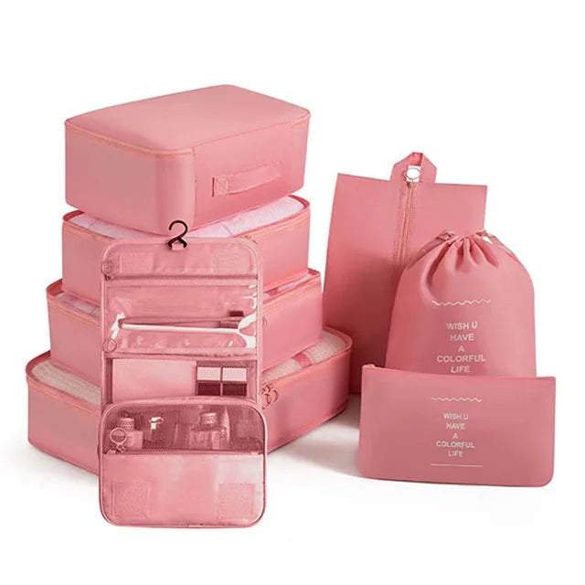 Travel Organizer Trip Storage Bags Suitcase Packing Cubes Cases Portable Wardrobe Luggage Clothe Shoe Organizer Pouch Toilet Bag
