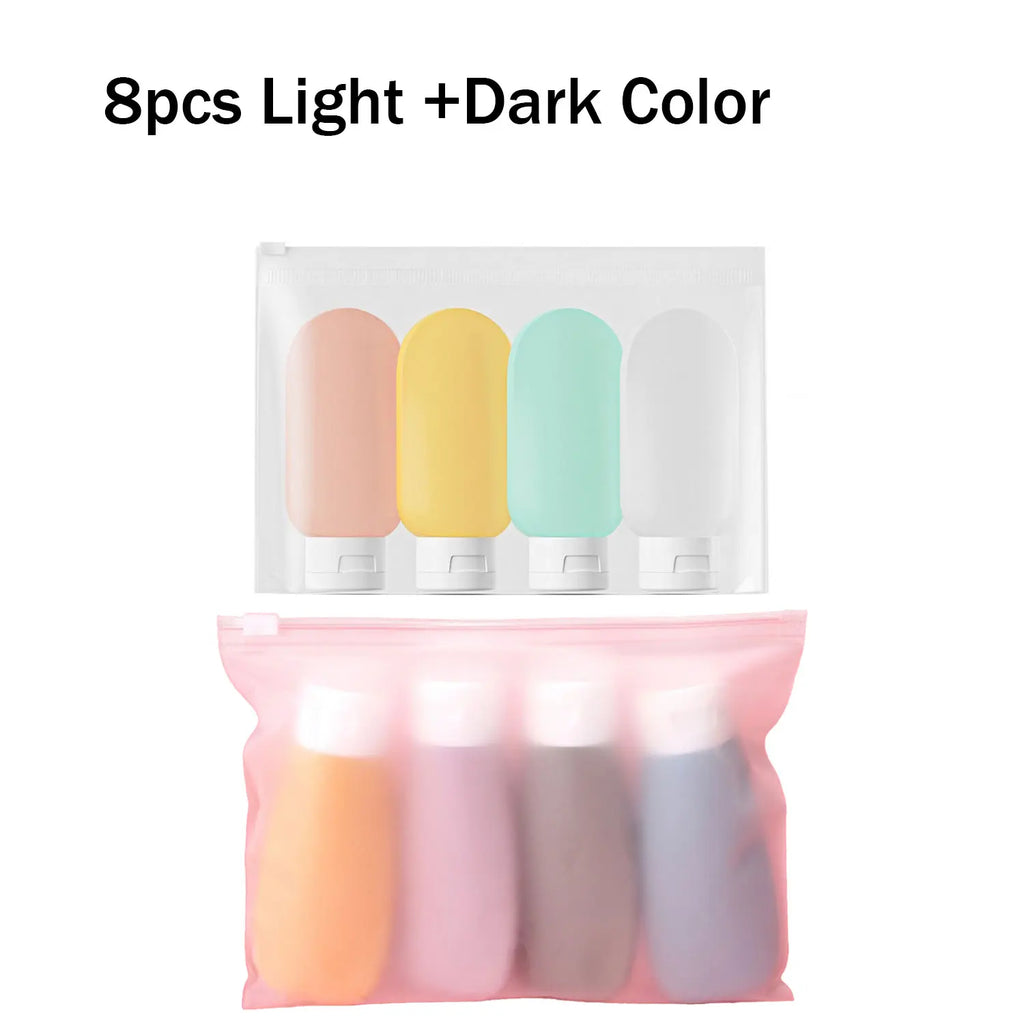 4Pcs Travel Bottles Set Refillable Bottle Cosmetic Containers 60ml Cream Lotion Shampoo Travel Dispenser Squeeze Tube Makeup