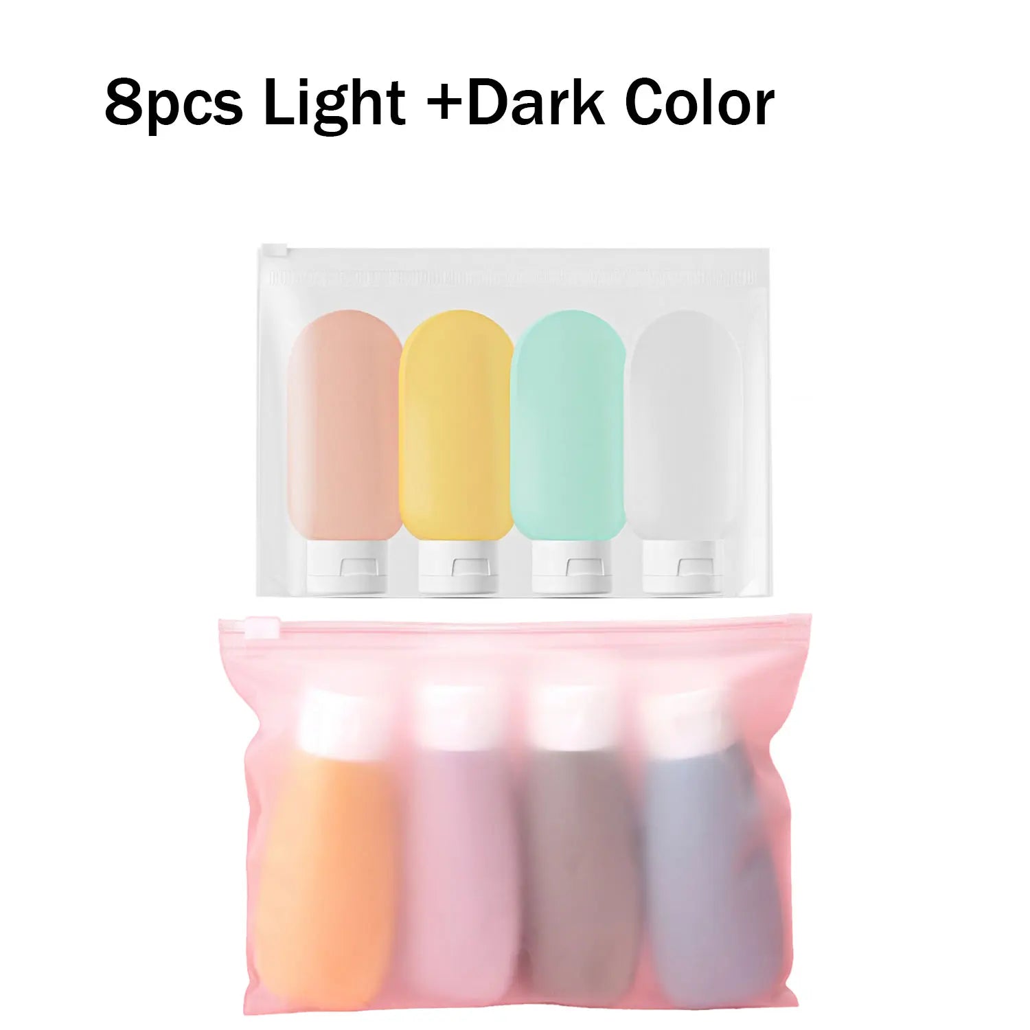 4Pcs Travel Bottles Set Refillable Bottle Cosmetic Containers 60ml Cream Lotion Shampoo Travel Dispenser Squeeze Tube Makeup