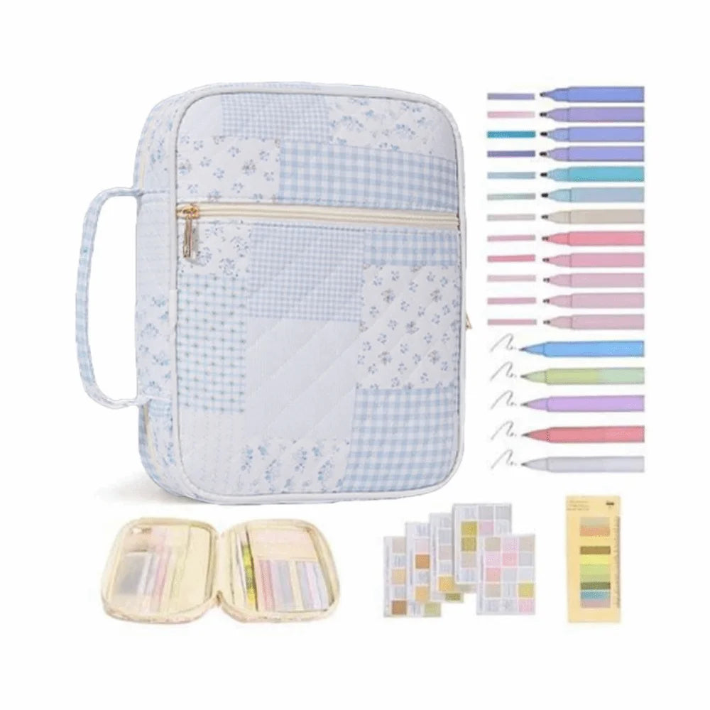 New Floral Design Bible Cover Case Zipper Pocket Handle Storage Bags Bible Cover Bag Prayer